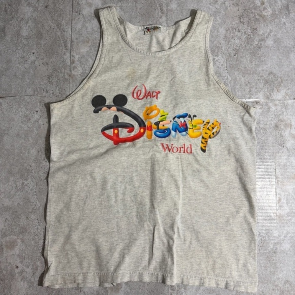 Vintage‎ Disney Tank Top Thrashed Medium Summer Streetwear